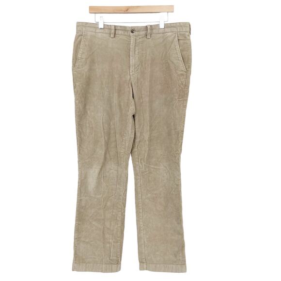 LL Bean Tan Corduroy Pants Sz 35x32 - Picture 2 of 5
